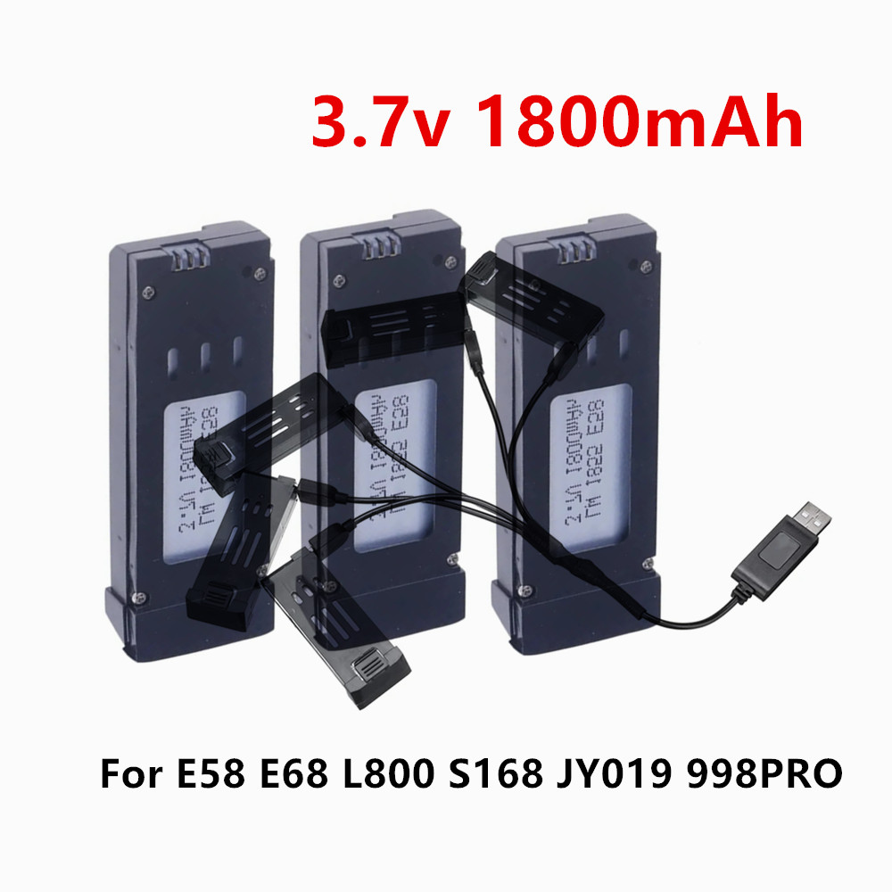 3.7V 1800mAh ドローンリチウムバッテリー E58 - Eachine Drone E58 のレビューと価格